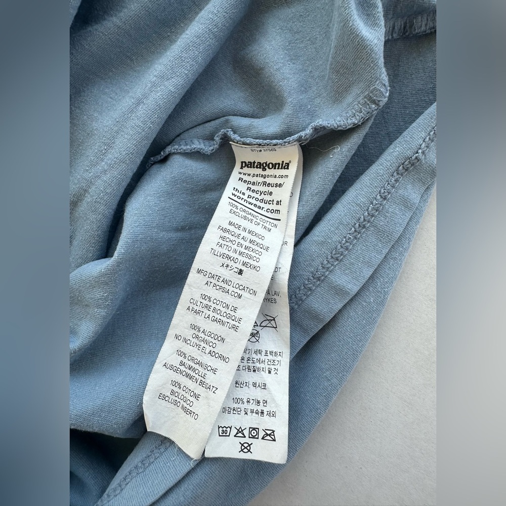 Patagonia Crewneck T-Shirt in Faded Blue - Picture 9 of 10